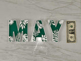 Personalized Tropical Leaf Name Decor – Custom Layered Letters, Perfect Gift for Birthdays, Baby Showers & Beach Lovers